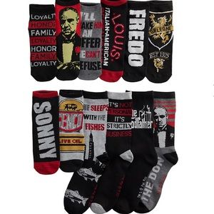 Mens 12 Count THE GODFATHER Crew Socks
